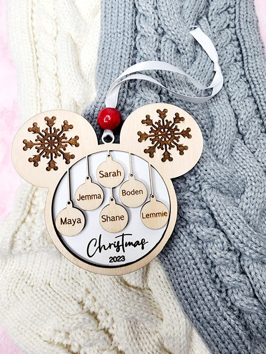 mouse family ornament