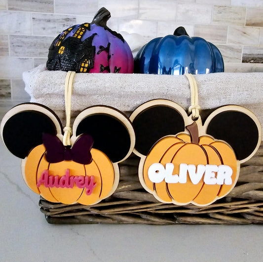 mickey and minnie pumpkin tag