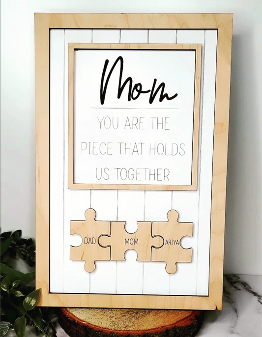 mother's day puzzle frame